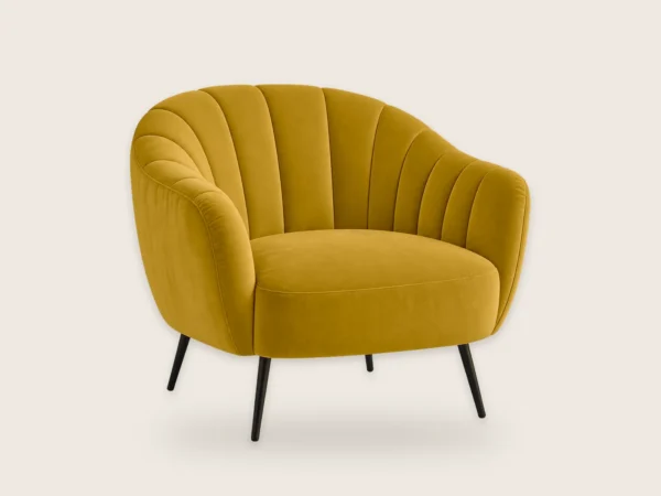 Fotel Muszla – Musztardowy