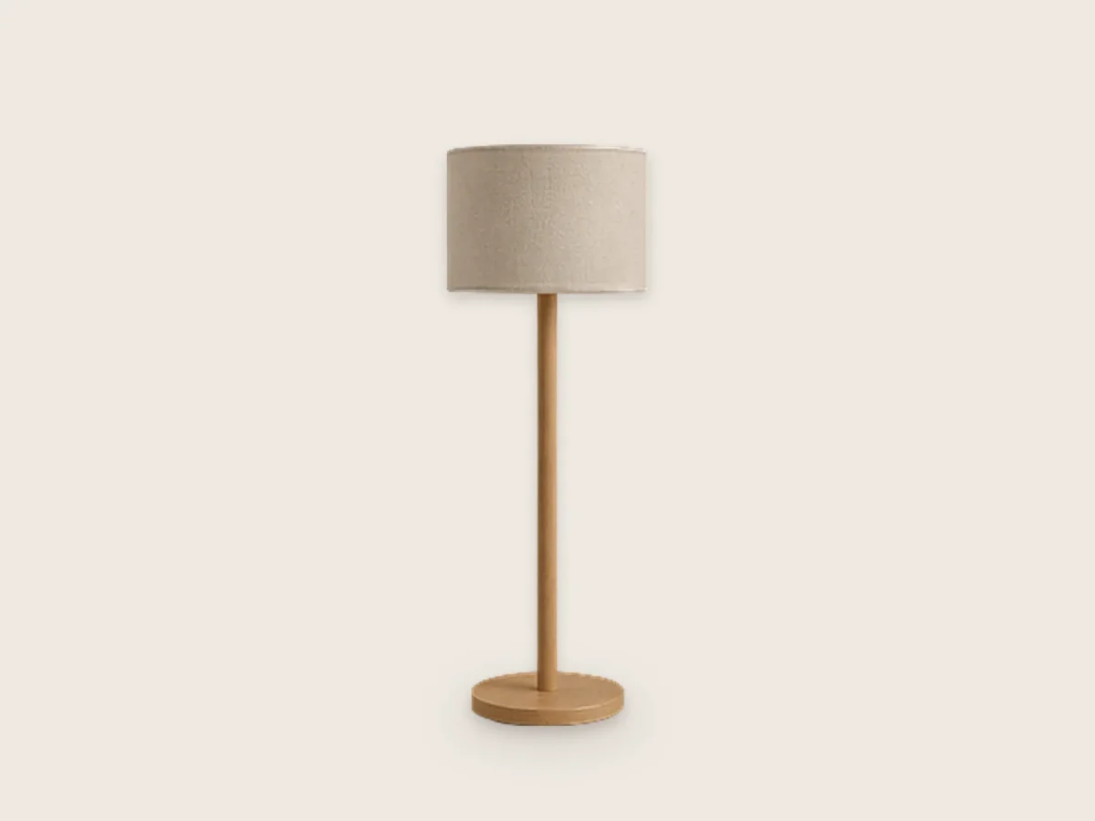 Lampa podłogowa Świetlik – Naturalny len
