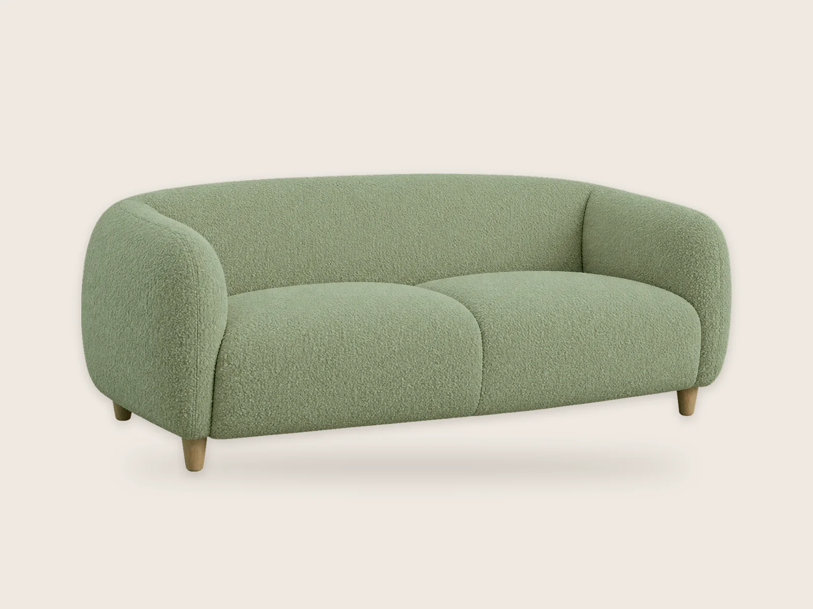 Sofa Kłębek 2-osobowa – Szałwiowy