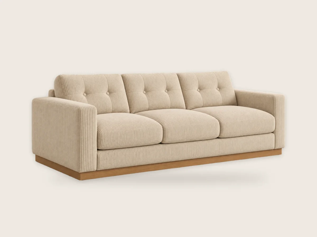 Sofa Mech 3-osobowa – Kremowy