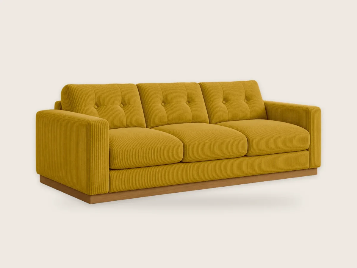 Sofa Mech 3-osobowa – Musztardowy