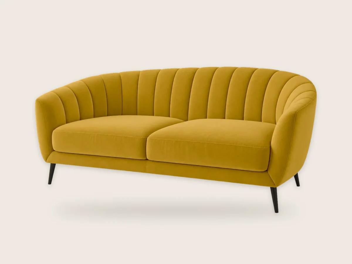 Sofa Muszla 2-osobowa – Musztardowy