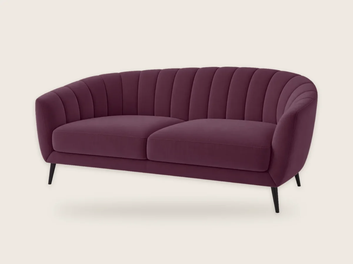 Sofa Muszla 2-osobowa – Śliwkowy
