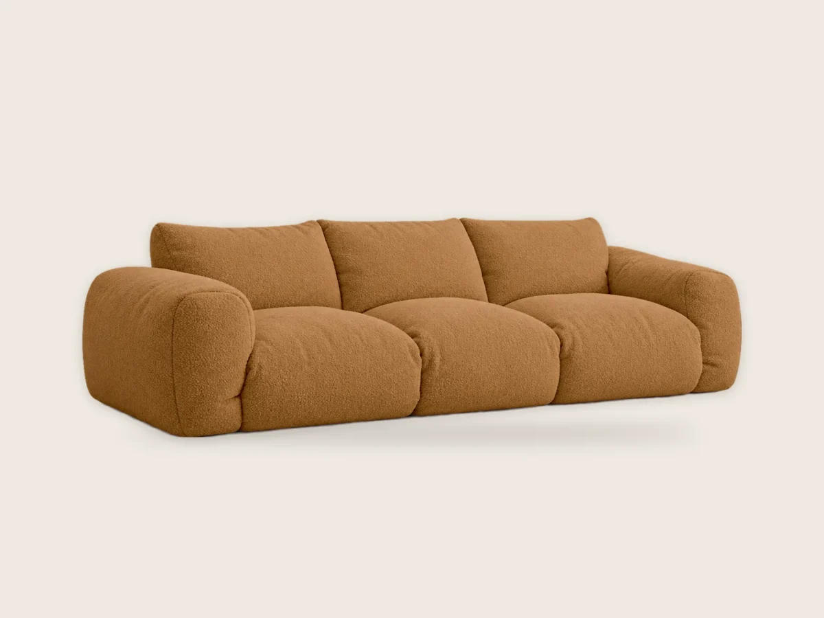 Sofa Puch 3-osobowa – Karmelowy