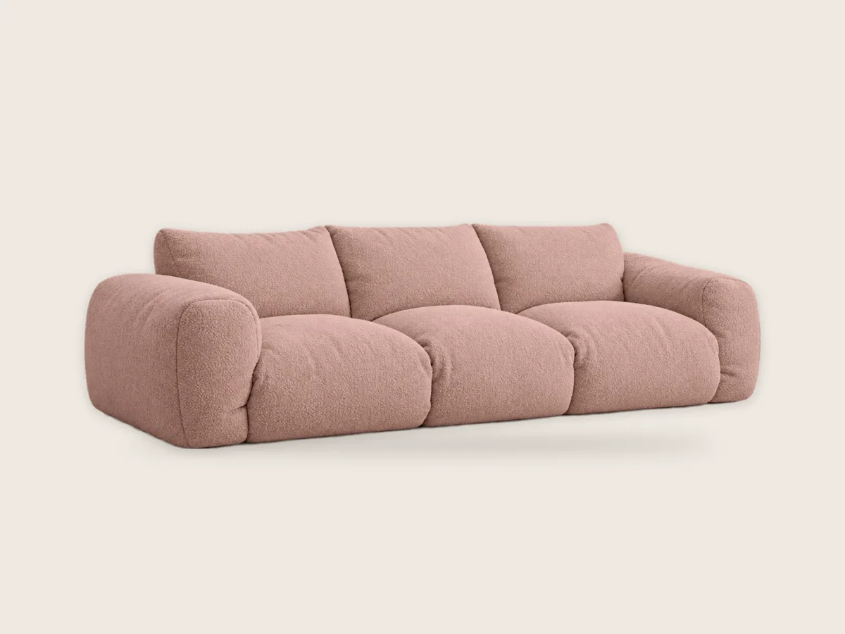 Sofa Puch 3-osobowa – Pudrowy róż